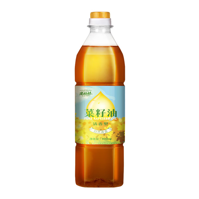 米妹妹粮油组合菜籽油900ml+五常大米2.5kg家用食用油大米套装高清大图