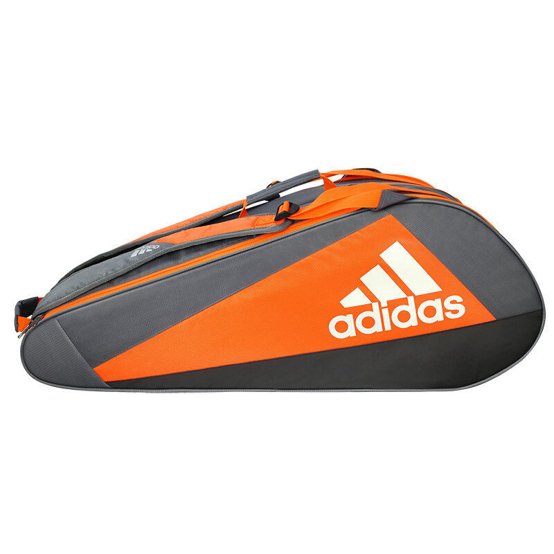 阿迪达斯 (adidas) WUCHT P5 男女网羽运动挎包 6支装羽毛球拍包 BG230211灰橙 均码
