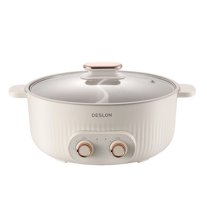 德世朗(DESLON)--鸳鸯电火锅 多功能锅涮肉电煮锅火锅家用电锅 DDQ-HG118!