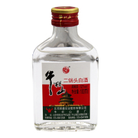 北京牛栏山二锅头小扁二52度 100ML*40瓶 整箱装 清香型 白酒
