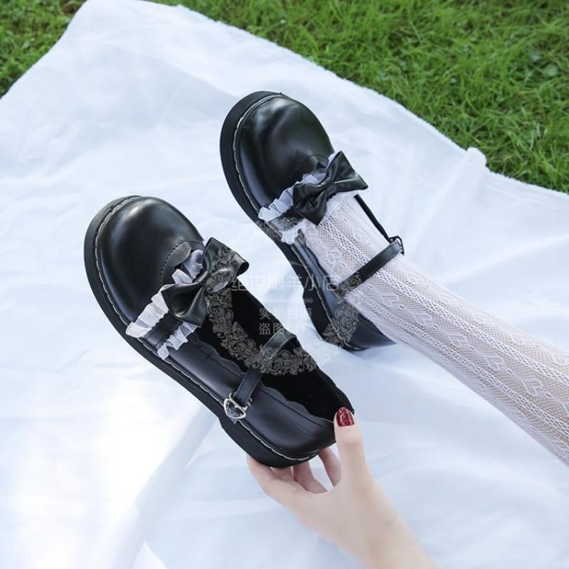 玛丽珍lolita鞋原创花边茶会款洛丽塔jk小皮鞋女萝莉百搭日系单鞋1