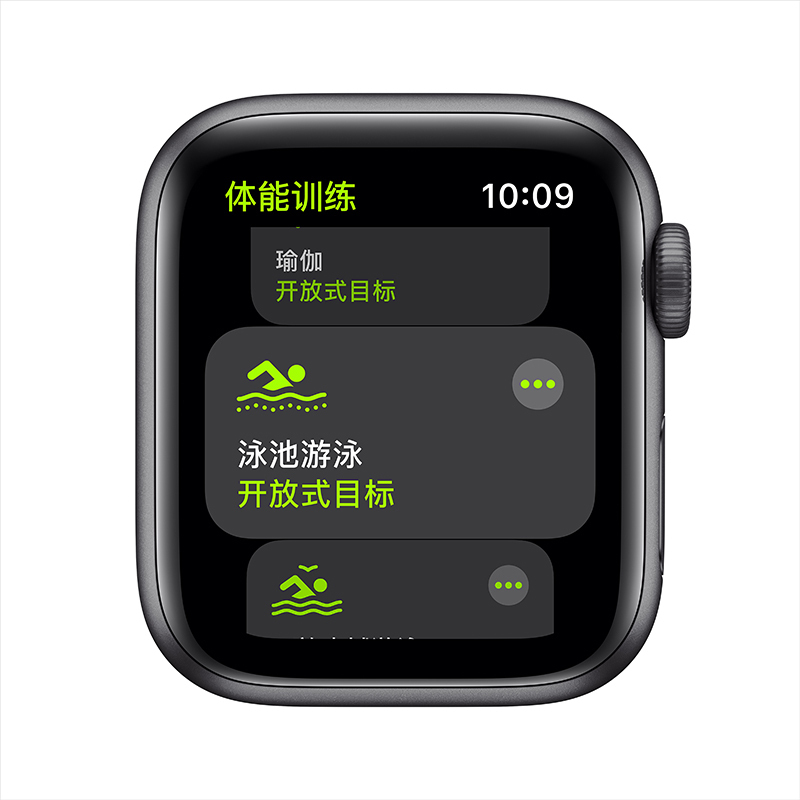 MKQ63CH/A Apple Watch SE 44毫米 GPS版 深空灰色铝金属表壳午夜色运动型表带