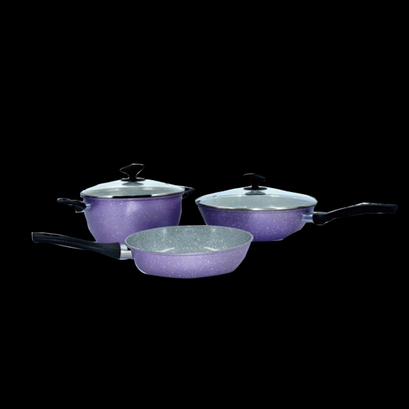 艾铂赫麦饭石锅具三件套YXY常规款B2B商品100套起订