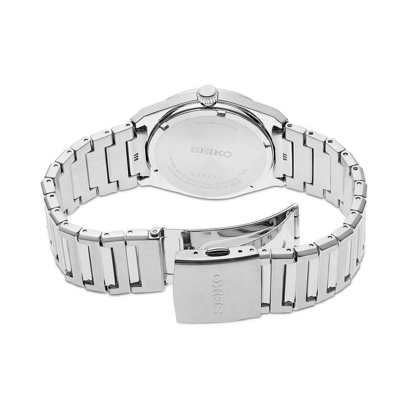 SEIKO 男士手表Essentials 不锈钢表带表 39 毫米时尚商务气质腕表高清大图