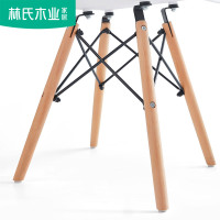 林氏木业北欧简约餐椅家用休闲白色单人靠背小户型餐厅椅子LS179
