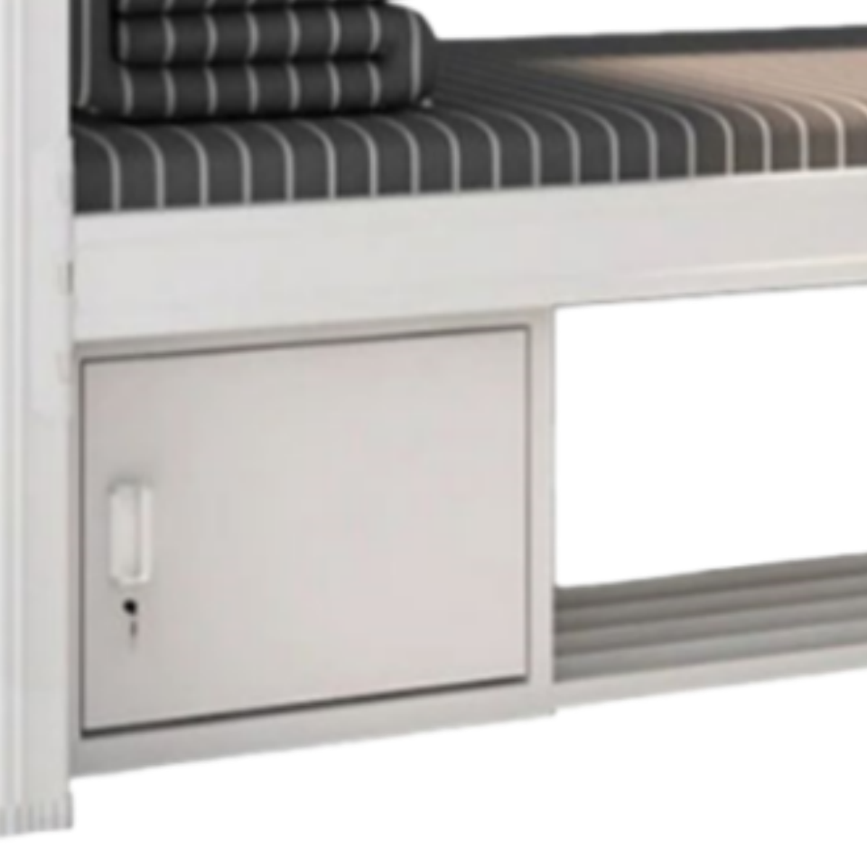 亿洛莱 单人床2000*1000*750mm床加床板床垫床下柜张高清大图