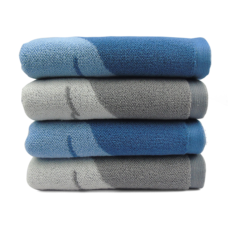 莺歌精梳极限32股秋韵毛巾75*35（灰，蓝二色随机120g独立包装）条