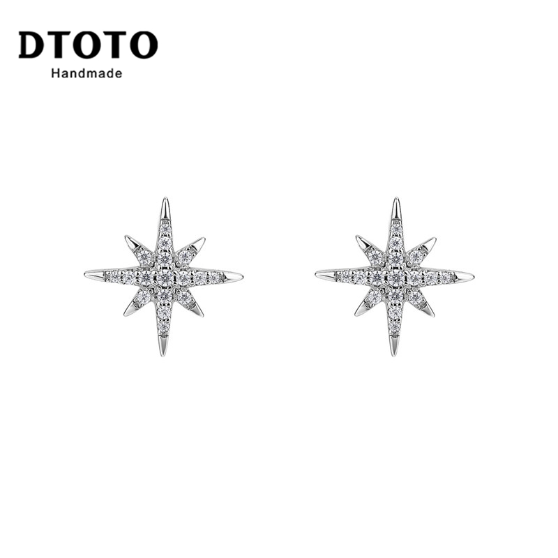 DTOTO 璀璨六芒星耳钉 闪耀百搭女士耳环 点亮耳畔佩戴