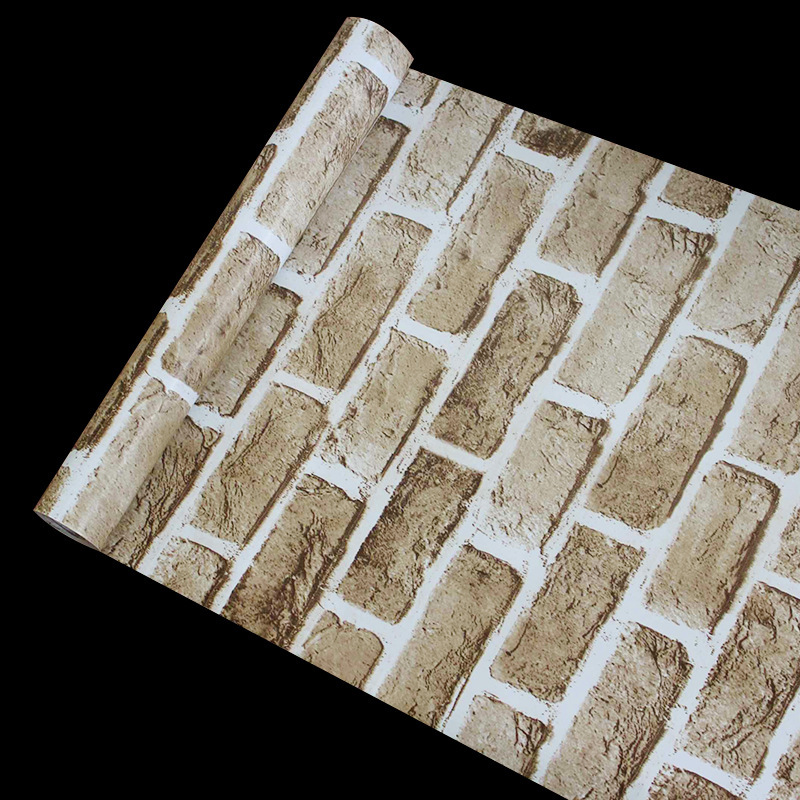 砖纹墙纸自粘壁纸自粘防水仿砖墙贴闪电客餐厅饭店服装店装修翻新贴