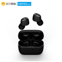 Edifier/漫步者 W3 DSP真无线蓝牙耳机迷你超小双耳隐形入耳式耳塞挂耳运动跑步耳机 黑色