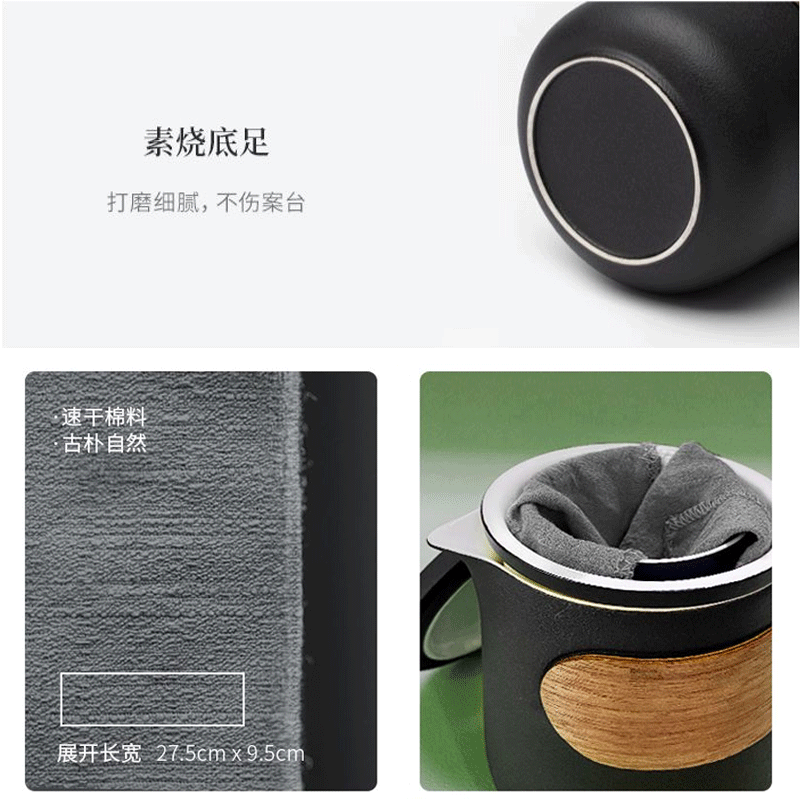 鸣盏(MINGZHAN)陶瓷快客杯茶具套装陶瓷茶杯功夫茶杯户外 MZ8004 一壶三杯 250ml 套高清大图