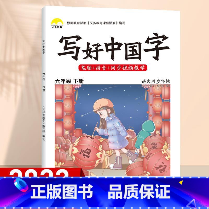 6年级下 同步字帖 【正版】视频教学 2022新版 写好中国字字帖一年级下同步课课练人教版小学生二三年级下册四五六年级上