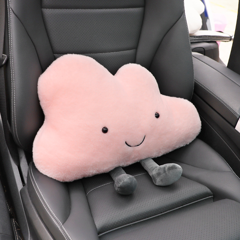 敬平汽车头枕腰靠车用座椅护颈枕头一对卡通可爱车上睡觉车载靠枕