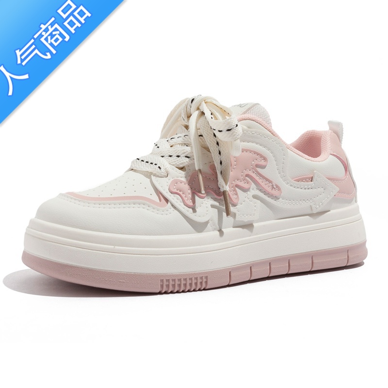 SUNTEK原创小众厚底小白鞋女可爱2023春夏新款百搭ins休闲运动透气板3高清大图