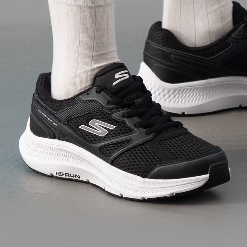 斯凯奇（Skechers）女鞋新款运动鞋GO RUN健身训练缓震耐磨轻便透气跑步鞋128651-BKW ZP高清大图