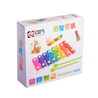 婴幼儿童音乐早教启智宝宝玩具木制手敲琴八音琴绕珠儿童串珠毛毛虫益智男女孩玩具