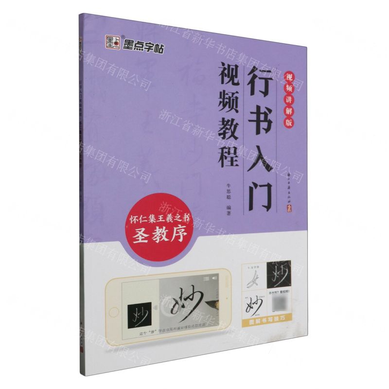 [N]行书入门视频教程(怀仁集王羲之书圣教序视频讲解版)-9787554025925高清大图