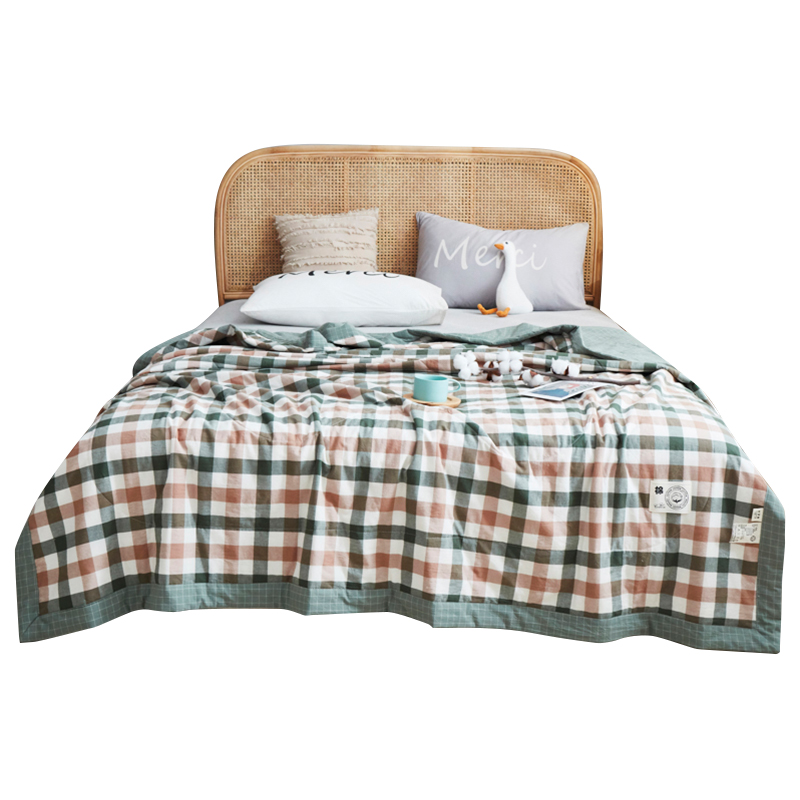 三极户外(Tri-Polar)TP2720全棉水洗棉夏凉被180*200cm被子 (计价单位：件) 宜居格调绿高清大图