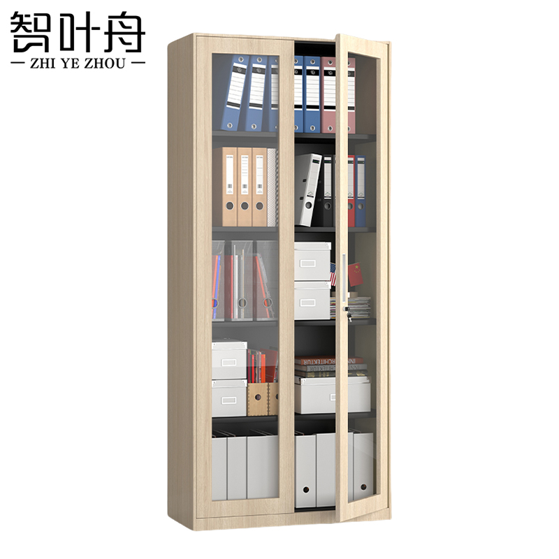 智叶舟资料档案柜通玻800*400*1850mm台高清大图