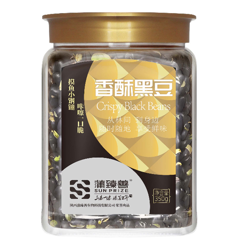 蒲臻善香酥黑豆豆粒饱满香酥入味原生食材匠心精工制作350g