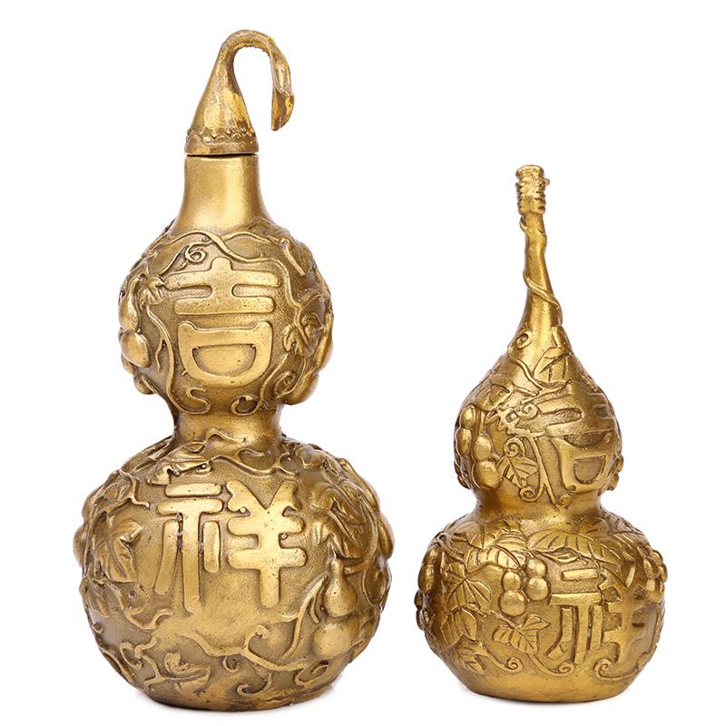 美帮汇八卦铜葫芦摆件铜葫芦大号铜葫芦挂件小号家居礼品高清大图