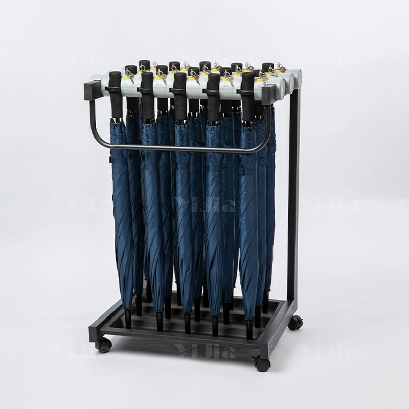 翌嘉yj4122859雨伞架大容量伞架商用酒店铁艺含锁雨伞收纳架加高款15