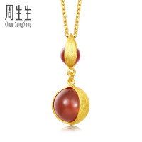 周生生(CHOW SANG SANG)足金珠宝首饰品g*系列黄金玛瑙吊坠女款不含项链86127P定价