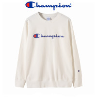 正品champion冠军新款草写LOGO字母印花圆领休闲套头情侣卫衣