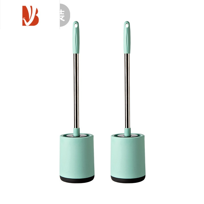 坐便器清洁刷不锈钢长柄洗厕所刷子卫生间无死角马桶刷蓝色2只装视频
