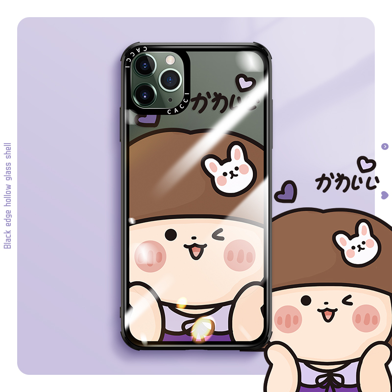 卡绮苹果11手机壳iPhonex透明se2潮8plu可爱xr高档7玻璃