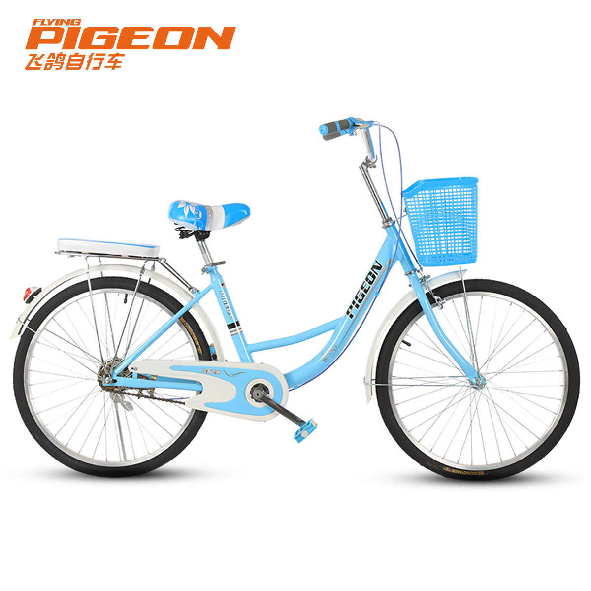 飞鸽自行车24寸单速女式轻便公路运动成人自行车学生单车