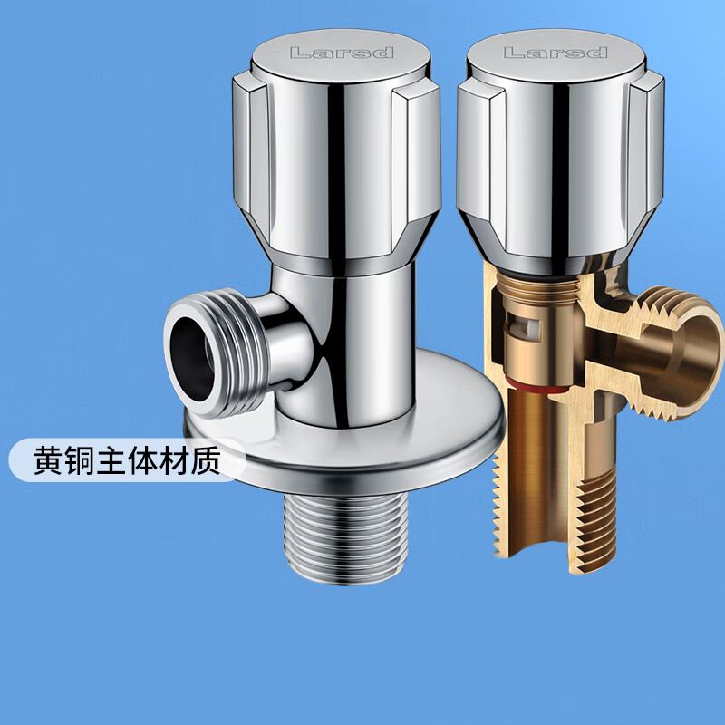 3M 角阀全铜加厚 冷热水通用快开三角阀 大流量八字阀 止水阀LD107【单只装三角阀 】
