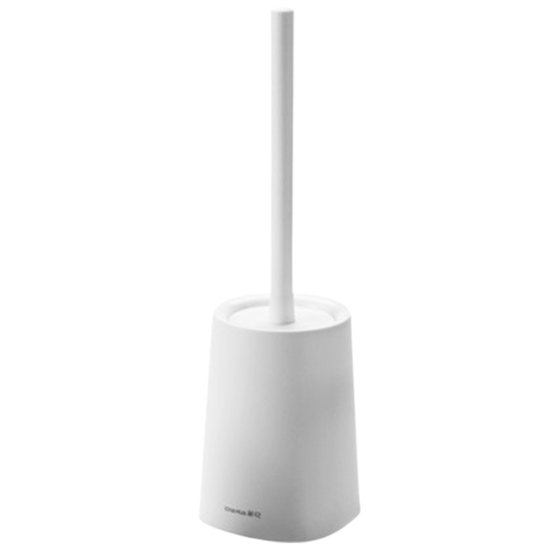 茶花马桶刷纯白简约磨砂艾特斯简约加长手柄防溅水252001