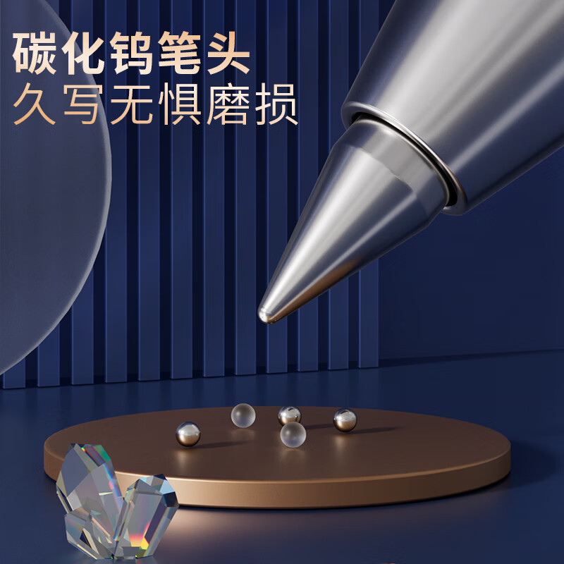 晨光 经典风速中性笔 子弹头签字笔 Q7 红0.5mm 12支装 1盒高清大图