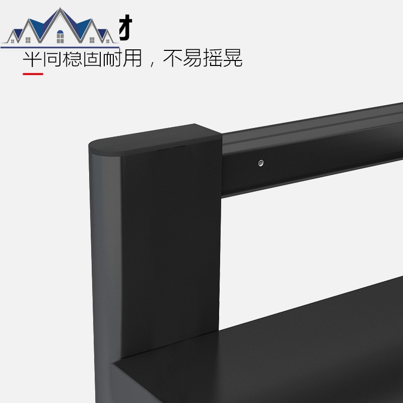 微波炉厨房置物架放烤箱架子桌面台面家用电饭煲可伸缩双层收纳架 三维工匠高清大图