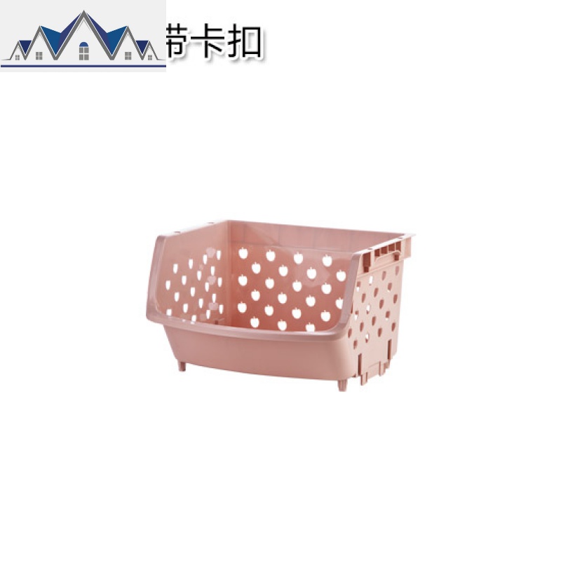 家用塑料收纳筐厨房置物篮子落地收纳架零食杂物蔬菜水果置物架 三维工匠收纳篮高清大图