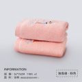 【南极人】卡通纯棉毛巾家用吸水速干加大成人女洗脸面巾2条装_635 BH毛巾-独角兽-粉色