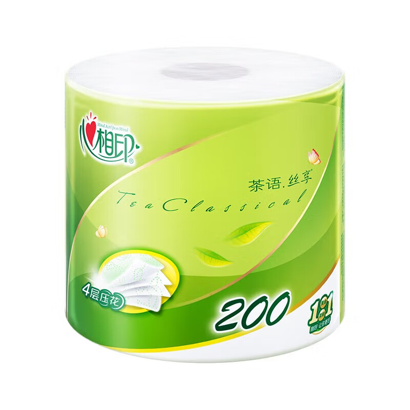 心相印卷纸茶语 4层200g*27卷卫生纸巾 (新老包装整箱销售)高清大图