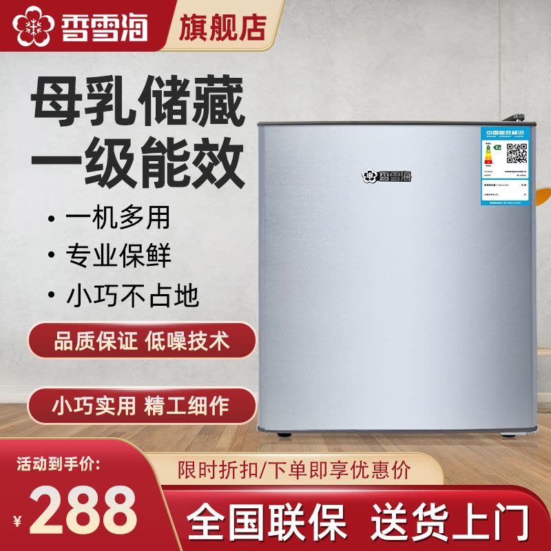 香雪海 小冰箱 单门全冷藏冰箱家用小型 一级能效电冰箱 迷你小型节能 租房 宿舍冰箱 29S108E 银色图片