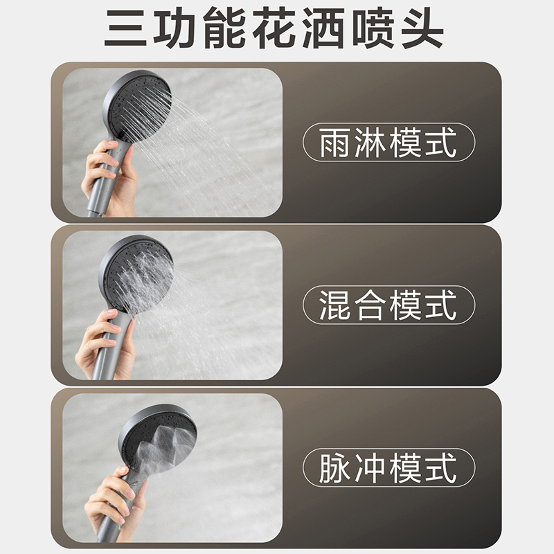 海尔恒温淋浴器花洒HGU0-L50DH00四出水按键置物平台 9寸顶喷高清大图