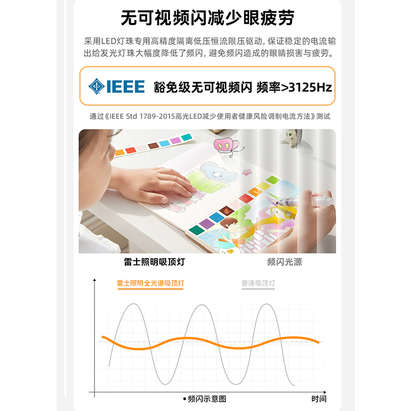 雷士照明全光谱吸顶灯现代简约灯具卧室客厅灯全屋套餐组合高清大图