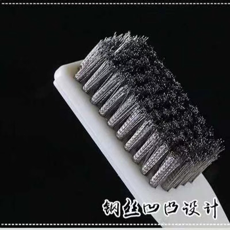 心梦同行 不锈钢木柄刷钢丝刷清洁刷除锈刷 1384/把高清大图