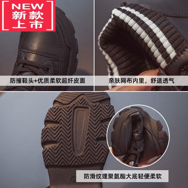 可莉允女童马丁靴2022年秋冬季新款儿童休闲短靴中大童儿童靴子二棉鞋子图片