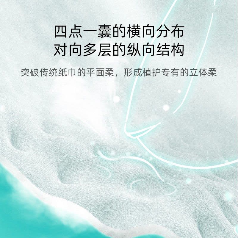 植护悦色大包抽纸亲肤纸面巾纸家用4层厚320张/包*48包蒂芙尼蓝整箱装图片