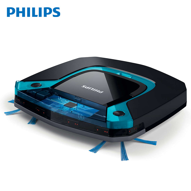 飞利浦(Philips)新品扫地机器人FC8794全自动拖扫吸式一体机智能吸尘器新品方形5.8cm纤薄机身遥控自动回充高清大图