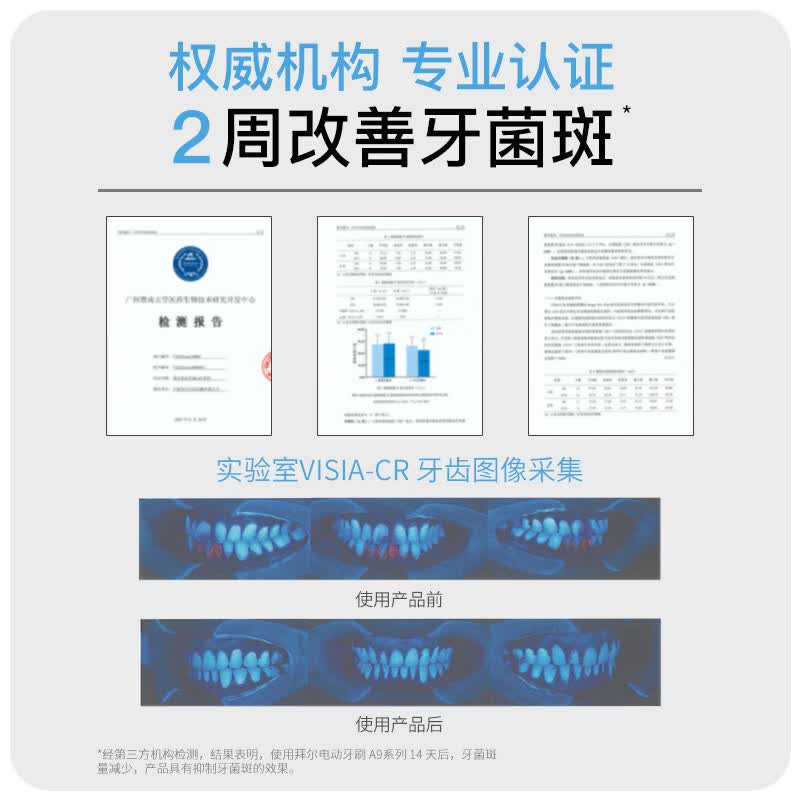 拜尔电动牙刷成人声波充电式震动软毛情侣款学生党智能自动牙刷男女士 送女朋友 A9云白豪华版高清大图