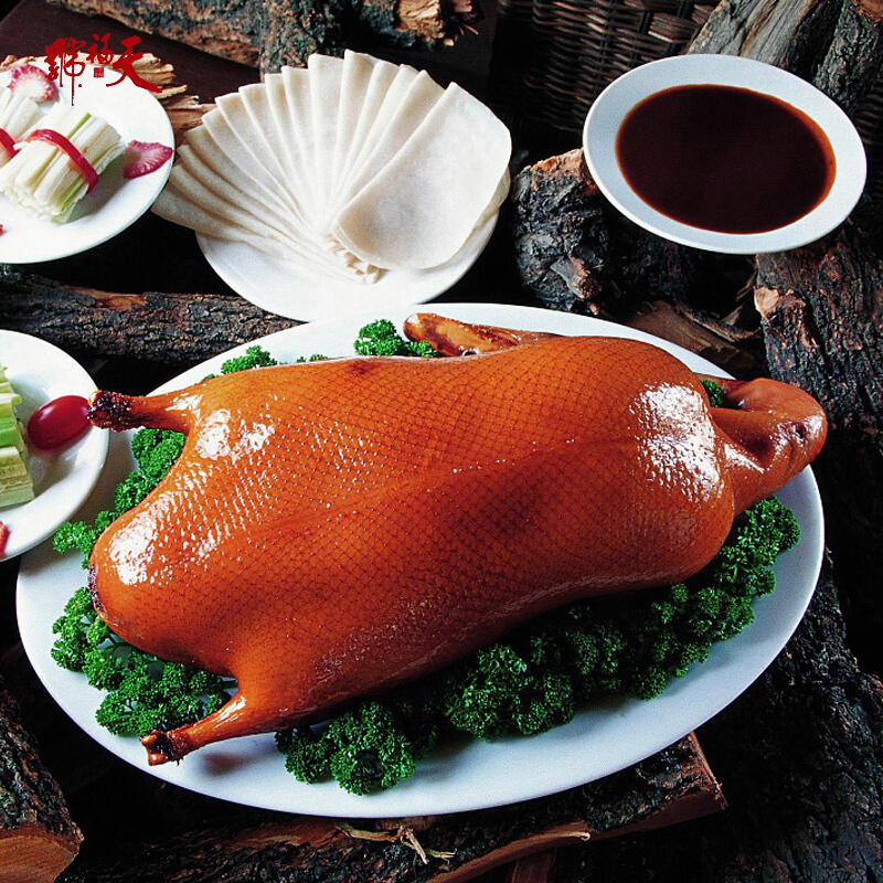天福号 北京烤鸭 烤鸭1000g+酱 +手提袋 熟食礼袋 北京特产 真空包装 礼品