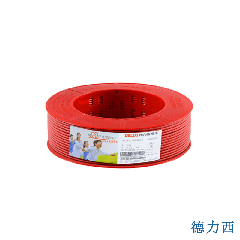 德力西 塑铜线 BV 6平方 100米/卷 （单位：卷）红色