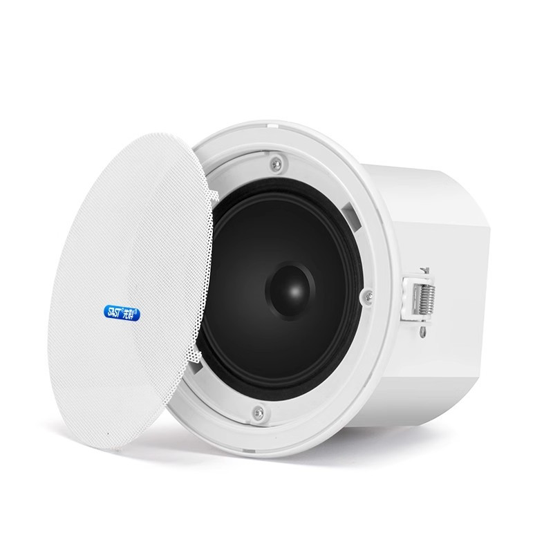 先科(SAST)无线发射音响 RR808+D7 一拖六带6个6.5英寸无线吸顶音响无需布线即插即用吊顶嵌入式吸顶喇叭音箱高清大图