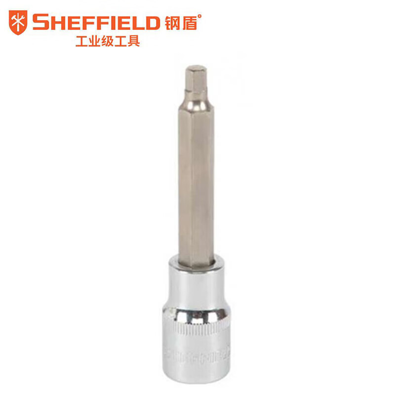 钢盾(SHEFFIELD) S015428 12.5mm系列120mm长6角旋具套筒H8【家用】